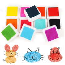 24-color childrens finger painting color ink ink kindergarten hand drawing material creative hand seal seal stamp table non-toxic