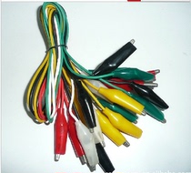 Multicolored crocodile clip line length 50MM 10 banana plugs each