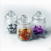 Kitchen supplies glass sealed jar transparent storage jar biscuit jar candy jar coffee tea candy jar