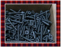 Self-tapping new round flat head black screw nylon expansion matching screw length 2 35cm dry wall nail wood Rose