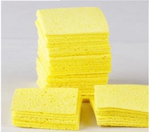 (Yellow) electric soldering iron high temperature cleaning sponge sponge removing tin cotton 4 × 6CM thick 8MM