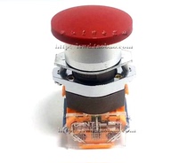 (Chint) mushroom head Self-reset button switch LAY39-11M wear hat self-reset Red Green