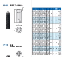 Spot PT16B-0830 moving steel ball screw plane support head 16B flat head type each specification has steel ball