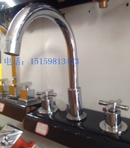 Copper split basin faucet double three-hole hot and cold washbasin basin faucet washbasin faucet washbasin rotating faucet