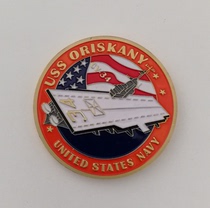 Aircraft Carrier Metal Commemorative Coin Customized Baking Varnish Relief Effect Commemorative Coin Making Round Hydraulic Coin Customized