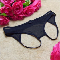 Spice Queen Tune for female slave pants Underpants open crotch T-pants C Words T-shirts Transparent Clairvoyant Web Yarn Sexy Lingerie