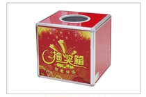Aluminum alloy frame lottery box trumpet lottery box company annual meeting non-transparent desktop lottery box