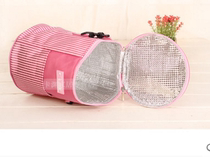 Lunch box bag lunch box Hand bag waterproof schoolboy lunch box bag Korean hipster lunch bag round round