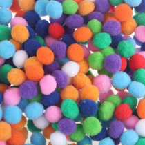 Multi-spec Color mix plush fur ball wool ball children handmade diy material to make hair bar accessories Toys