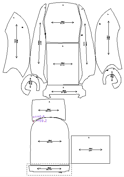 Car leather seat cover model disassembly leather seat cover electronic version puzzle manual version mini version model