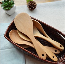 Beech rice spoon wooden shovel without lacquer and tasteless Wood shovel wooden rice shovel rice cooker spatula rice spoon