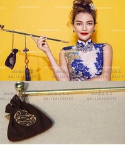 New Beauty Wedding Dress Subject Writing True Photography Props Personality Ancient Dress Shooting Small Prop Smoke Bucket Cigarette Bag