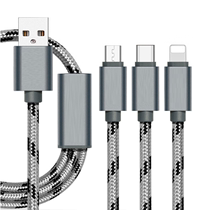  Data cable three-in-one Apple charging cable one drag three mobile phone one drag two multi-function multi-head two-in-one Android 3