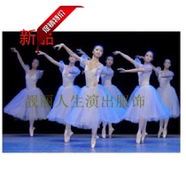 Adult long ballet skirt half-cut net gauze skirt lined with performance group patup wholesale custom