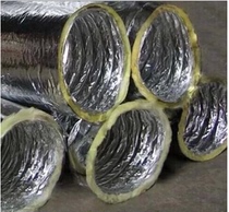 Golden cold insulation hose clamp aluminum foil Φ100 × 9M thermal insulation duct aluminum foil air duct air conditioning fresh air duct