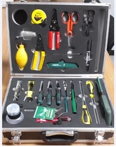 Optical cable construction tool suit of 25 pieces succession toolbox Economy practical fiber construction toolbox