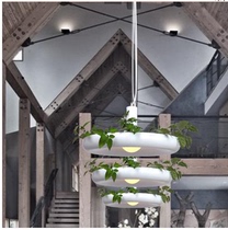 Italy New Design Aluminum Lamp Flower Pots Aerial Garden Potted Plant Nordic Minima Restaurant Creative Chandelier