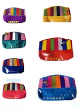 3 Korean color strip cosmetic bags special event gifts Korea travel souvenir gift bag company live