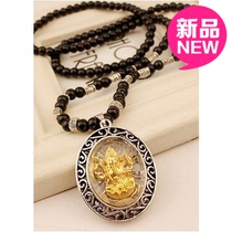 Thailand new elephant God Buddha brand pendant God of wealth Buddha beads Beaded decorative necklace Sweater chain Mens and womens clothing accessories