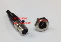 mini small kannong head mini Three 4 5 six-core miniature Kanon plug socket connector pure copper gold-plated core