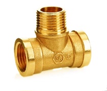Full copper joint 4 points one outer wire two inner wire tee thickened direct external tooth fitting interface inner and outer wire tee