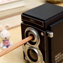 Deli 0668 light and shadow camera pen sharpener Adjustable thickness pen planer Pencil sharpener Pen sharpener