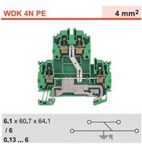 WDK 4N PE authentic Weidmiller compact ground terminal double-layer terminal 1041920000