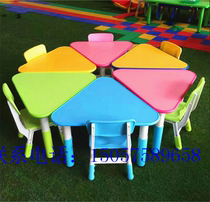 Kindergarten table Fire Protection plate Learning class table and chairs Suits Kindergarten children can lift and adjust your baby table and chairs