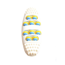 Resin Oval four-row roller plantar massager mini foot massage foot massage foot acupoint massage wheel