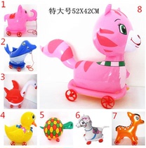 Inflatable deer elephant duck rabbit horse inflatable cable toy manufacturer stall cheap small toy activity pull car