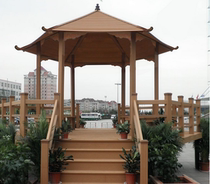  Huanlin WPC gazebo Anticorrosive wood gazebo Outdoor pavilion Four-corner gazebo hexagonal gazebo Ecological WPC gazebo