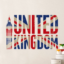 England illustration National Geographic background wall stickers living room bedroom window decoration stickers PVC waterproof wallpaper