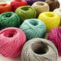 Japan and South Korea environmental protection color 25 meters hemp rope clip photo rope DIY handmade gift packaging decorative rope 12 colors