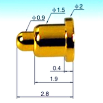 pogopin ultra small high current spring pin Bluetooth headset contact contact gold plated signal thimble 2*2 8mm