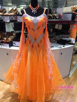 Dai's dance dress luxury friendship standard dance dress modern dress competition performance large dress long sleeve new custom m