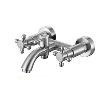 Export Germany 304 stainless steel drawing bathtub faucet shower faucet hot and cold water mixing valve faucet lead-free