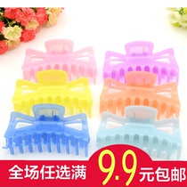 Korean candy color hair grab adult large simple bath practical hair clip clip jelly color hairclip head jewelry