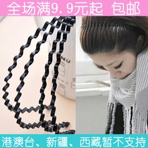 Korean jewelry Simple black universal wavy hair band Hair accessories Hair clip headdress women hair card wash face adult