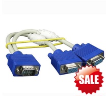 VGA line one-male-two-mother (3 6) display 10% 2 video line two displays simultaneously display