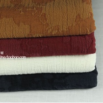 (Wanas handmade clothing fabric) Autumn and winter retro crinkle jacquard super soft texture cotton and linen 4 colors