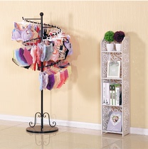 European-style creative wrought iron floor-standing circular rotating clothing Nakajima shelf underwear rack bra rack underwear display stand
