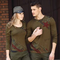 Autumn and winter New Outdoor Leisure mountaineering camping military camouflage long sleeve couple T-shirt dream gorgeous 8R191
