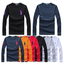 2020 Autumn men mens round neck sports T-shirt Korean casual cotton long sleeve mens base shirt