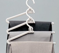 South Korea imported multi-functional multi-layer pants rack Household non-slip hanging pants drying rack storage rack Wardrobe finishing pylons