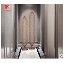 Abstract sculpture ornaments decorations creative metal crafts hotel lobby wrought iron floor furnishings