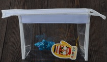 Transparent PVC cosmetic bag PVC portable plastic bag pe zipper bag hook type waterproof pvc plastic cover