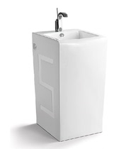 Nasrding square ceramic integrated forming one-piece column basin one-piece washbasin washbasin Washbasin Balcony Wash Basin