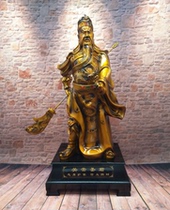 Resin Guan Gong statue Martial God of wealth Buddha statue decoration Home decoration store opening housewarming gift green bronze Guan Yu