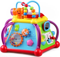 Huile Toys 806 Happy Little World Multi-functional toy table Childrens educational early education toys 1-3 years old