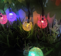 Factory direct foreign trade Christmas burst 30LED solar bubble ball lamp string holiday hanging decoration flashing light